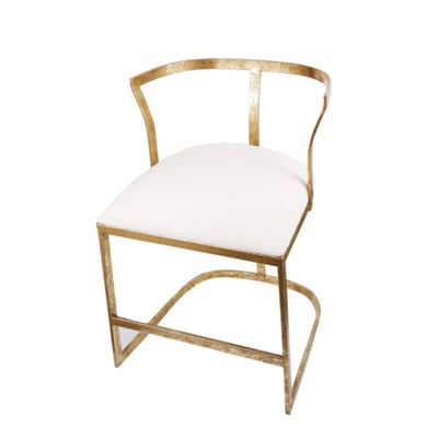 CC Home Furnishings 27" Gold and White Contemporary Style Cavendish Chair