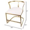 CC Home Furnishings 27" Gold and White Contemporary Style Cavendish Chair view 3