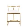 CC Home Furnishings 27" Gold and White Contemporary Style Cavendish Chair view 4