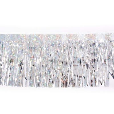 15" x 10' Silver Christmas Fringe Party Streamer