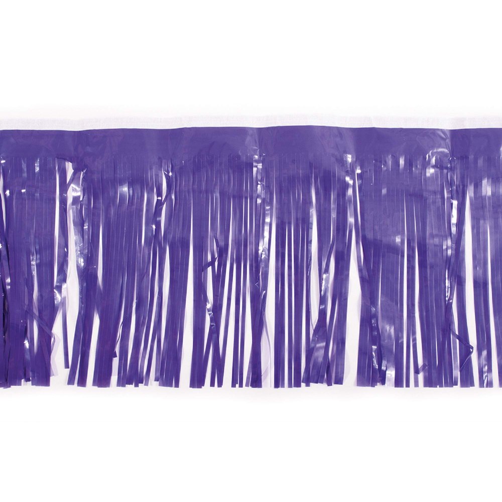 15" x 10' Purple Christmas Fringe Party Streamer
