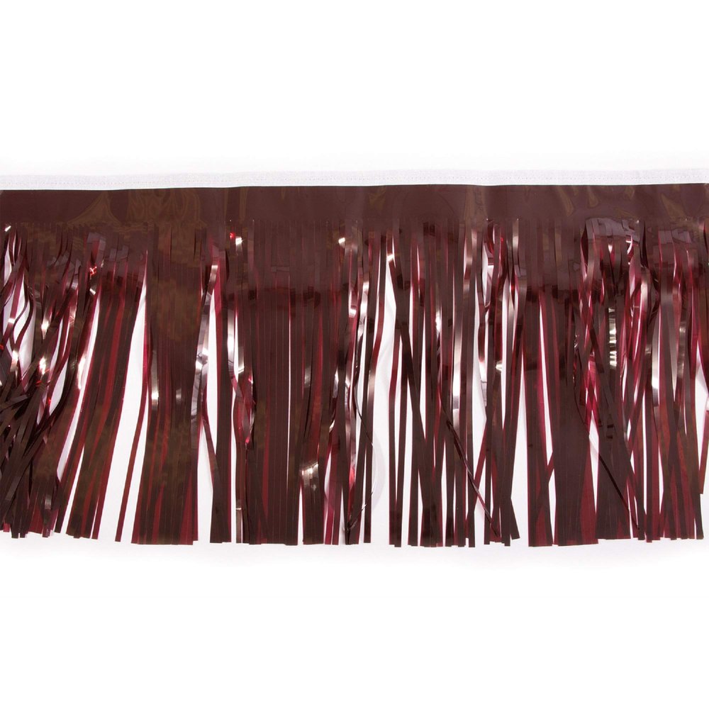 15" x 10' Maroon Brown Christmas Fringe Party Streamer