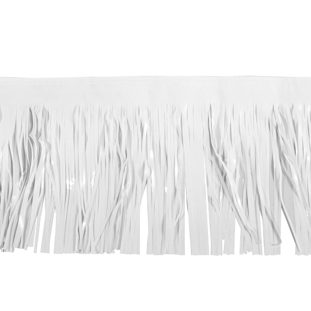 15" x 10' White Christmas Fringe Party Streamer