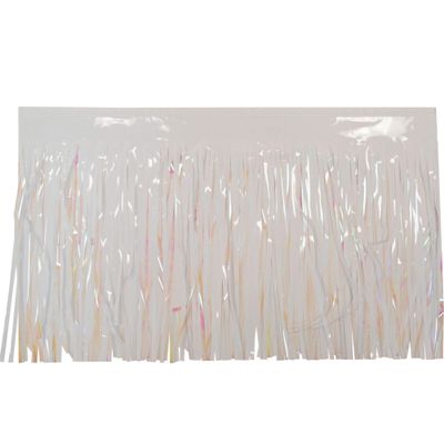 15" x 10' White Solid Christmas Fringe Party Streamer
