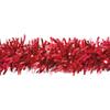 25' Red Twist Shiny Tinsel Christmas Garland - Unlit view 1