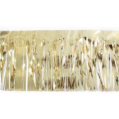 15" x 10' Gold Solid Christmas Fringe Party Streamer