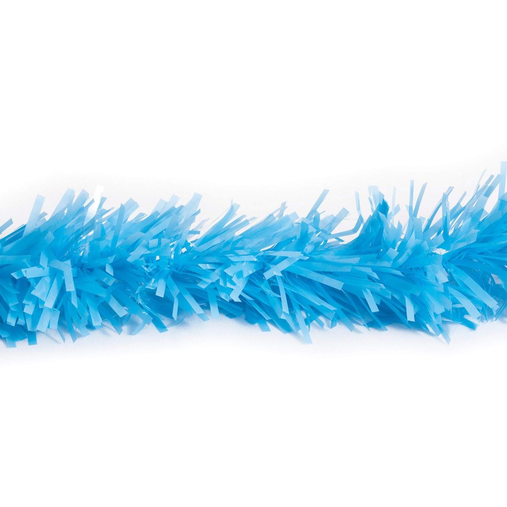 25' x 4" Light Blue Twist Tinsel Christmas Garland - Unlit