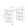 Ada Home Decor Dania Home-Office-desks, 29.53'' H x 47.24'' W x 22.44'' D, White & Anthracite view 2