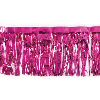 15" x 10' Pink Christmas Fringe Party Streamer