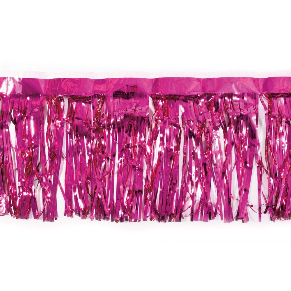 15" x 10' Pink Christmas Fringe Party Streamer
