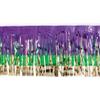 15" x 10' Purple and Green Christmas Fringe Party Streamer view 1