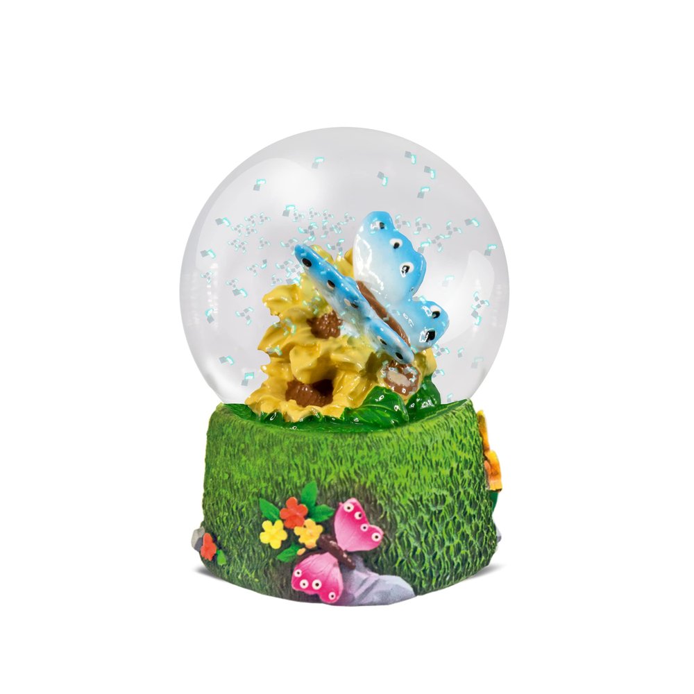 Water Globe - Butterfly from Deluxebase. Snow Globe Animal Decor with Butterfly Figurines. Glass Glitter Globe with Resin Figurine and Molded Base. Home Decorations, Novelty Decor and Butterfly Gifts.