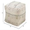SARO LIFESTYLE Abstract Design Mudcloth Pouf view 2