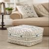 SARO LIFESTYLE Light Mudcloth Pouf view 2