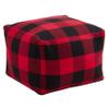 SARO LIFESTYLE Buffalo Plaid Pouf view 1