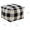 SARO LIFESTYLE Buffalo Plaid Pouf view 3