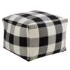 SARO LIFESTYLE Buffalo Plaid Pouf view 4