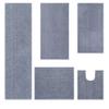 Better Trends Micro Collection Bath Mats - Soft Rug, Absorbent Bath Mat, Tufted Rug, 100% Polyester Rug, Perfect Combination of Luxury and Comfort 5 Piece Bath Rug for Multipurpose Use - Gray view 1