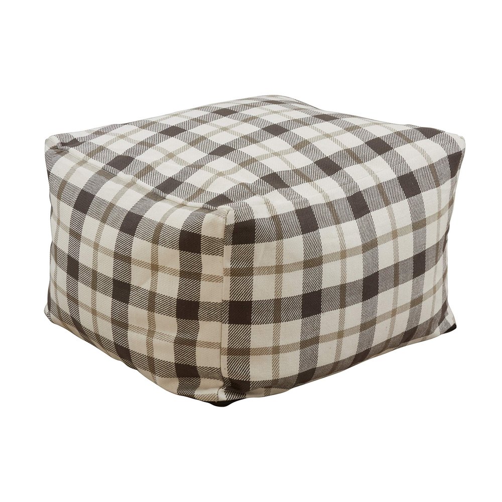 SARO LIFESTYLE Plaid Design Floor Pouf