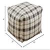 SARO LIFESTYLE Plaid Design Floor Pouf view 3