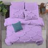 3 Piece Sirena Shabby Chic Duvet Cover with Zipper & Corner Ties, Pillow Shams 800 Thread Count 100% Egyptian Cotton Decorative Bedding (King/Cal-King, Lilac) view 1