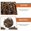10 Pack Natural Wicker Rattan Balls for Home Decor - 2.36 inch Vase Fillers, Centerpiece, Wedding & Christmas Decor, Small Animal Chew Toys for Rabbits, Guinea Pigs, Brown view 3