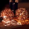 10 Pack Natural Wicker Rattan Balls for Home Decor - 2.36 inch Vase Fillers, Centerpiece, Wedding & Christmas Decor, Small Animal Chew Toys for Rabbits, Guinea Pigs, Brown view 4