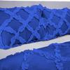 3 Piece Cross Ribbon Ruffle Duvet Cover Set with Zipper & Corner Ties 800 Thread Count 100% Egyptian Cotton Premium Hotel Class Decorative Bedding(King/Cal-King, Royal Blue) view 3