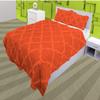 3 Piece Cross Ribbon Ruffle Duvet Cover Set with Zipper & Corner Ties 800 Thread Count 100% Egyptian Cotton Premium Hotel Class Decorative Bedding(Super King, Orange) view 1