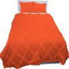 3 Piece Cross Ribbon Ruffle Duvet Cover Set with Zipper & Corner Ties 800 Thread Count 100% Egyptian Cotton Premium Hotel Class Decorative Bedding(Super King, Orange) view 2