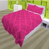 3 Piece Cross Ribbon Ruffle Duvet Cover Set with Zipper & Corner Ties 800 Thread Count 100% Egyptian Cotton Premium Hotel Class Decorative Bedding(Oversized Super King, Hot Pink) view 1