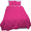 3 Piece Cross Ribbon Ruffle Duvet Cover Set with Zipper & Corner Ties 800 Thread Count 100% Egyptian Cotton Premium Hotel Class Decorative Bedding(Oversized Super King, Hot Pink) view 2