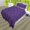 3 Piece Cross Ribbon Ruffle Duvet Cover Set with Zipper & Corner Ties 800 Thread Count 100% Egyptian Cotton Premium Hotel Class Decorative Bedding(King/Cal-King, Purple) view 1