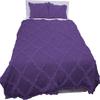 3 Piece Cross Ribbon Ruffle Duvet Cover Set with Zipper & Corner Ties 800 Thread Count 100% Egyptian Cotton Premium Hotel Class Decorative Bedding(King/Cal-King, Purple) view 2