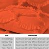 1 Piece Duvet Cover Sirena Shabby Chic Duvet Cover with Zipper & Corner Ties, 800 Thread Count 100% Egyptian Cotton Decorative Bedding(Oversized Super King, Orange) view 3