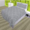 3 Piece Cross Ribbon Ruffle Duvet Cover Set with Zipper & Corner Ties 800 Thread Count 100% Egyptian Cotton Premium Hotel Class Decorative Bedding(Super King, Silver) view 1