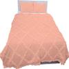 3 Piece Cross Ribbon Ruffle Duvet Cover Set with Zipper & Corner Ties 800 Thread Count 100% Egyptian Cotton Premium Hotel Class Decorative Bedding(Super King, Peach) view 2