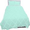 3 Piece Cross Ribbon Ruffle Duvet Cover Set with Zipper & Corner Ties 800 Thread Count 100% Egyptian Cotton Premium Hotel Class Decorative Bedding(Oversized Super King, Aqua Blue) view 2