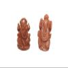 Rajasthan Gems Natural Brown Golden Star Sand Stone God Ganesha Decorative Statue Idol Set of 2 view 1