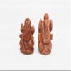 Rajasthan Gems Natural Brown Golden Star Sand Stone God Ganesha Decorative Statue Idol Set of 2 view 3