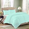 5 Piece Ruched Pattern Duvet Cover with Zipper & Corner Ties 100% Egyptian Cotton 800 Thread Count Premium Hotel Quality Decorative Bedding (Super King, Aqua Blue) view 2