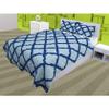 3 Piece Cross Ribbon Ruffle Duvet Cover Set with Zipper & Corner Ties 800 Thread Count 100% Egyptian Cotton Premium Hotel Class Decorative Bedding(Oversized Super King, Light Blue/Navy) view 1