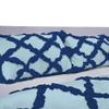 3 Piece Cross Ribbon Ruffle Duvet Cover Set with Zipper & Corner Ties 800 Thread Count 100% Egyptian Cotton Premium Hotel Class Decorative Bedding(Oversized Super King, Light Blue/Navy) view 2