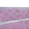 3 Piece Cross Ribbon Ruffle Duvet Cover Set with Zipper & Corner Ties 800 Thread Count 100% Egyptian Cotton Premium Hotel Class Decorative Bedding(Twin/Twin-XL, Lilac/Baby Pink) view 2