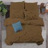 3 Piece Sirena Shabby Chic Duvet Cover with Zipper & Corner Ties, Pillow Shams 800 Thread Count 100% Egyptian Cotton Decorative Bedding (Oversized Super King, Taupe) view 1