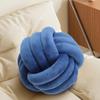 Knot Pillow Ball, Fluffy Handmade Decorative Throw Pillow, Soft Round Knotted Cushion for Couch & Bedroom, Cute Home Decor Ball Pillow for Living Room (7.87 Inches, Dark Blue) view 1