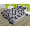 3 Piece Cross Ribbon Ruffle Duvet Cover Set with Zipper & Corner Ties 800 Thread Count 100% Egyptian Cotton Premium Hotel Class Decorative Bedding(Super King, Silver/Black) view 1