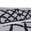 3 Piece Cross Ribbon Ruffle Duvet Cover Set with Zipper & Corner Ties 800 Thread Count 100% Egyptian Cotton Premium Hotel Class Decorative Bedding(Super King, Silver/Black) view 2