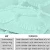 1 Piece Duvet Cover Sirena Shabby Chic Duvet Cover with Zipper & Corner Ties, 800 Thread Count 100% Egyptian Cotton Decorative Bedding(Super King, Aqua Blue) view 3