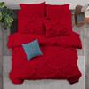 1 Piece Duvet Cover Sirena Shabby Chic Duvet Cover with Zipper & Corner Ties, 800 Thread Count 100% Egyptian Cotton Decorative Bedding(Oversized Super King, Red) view 1